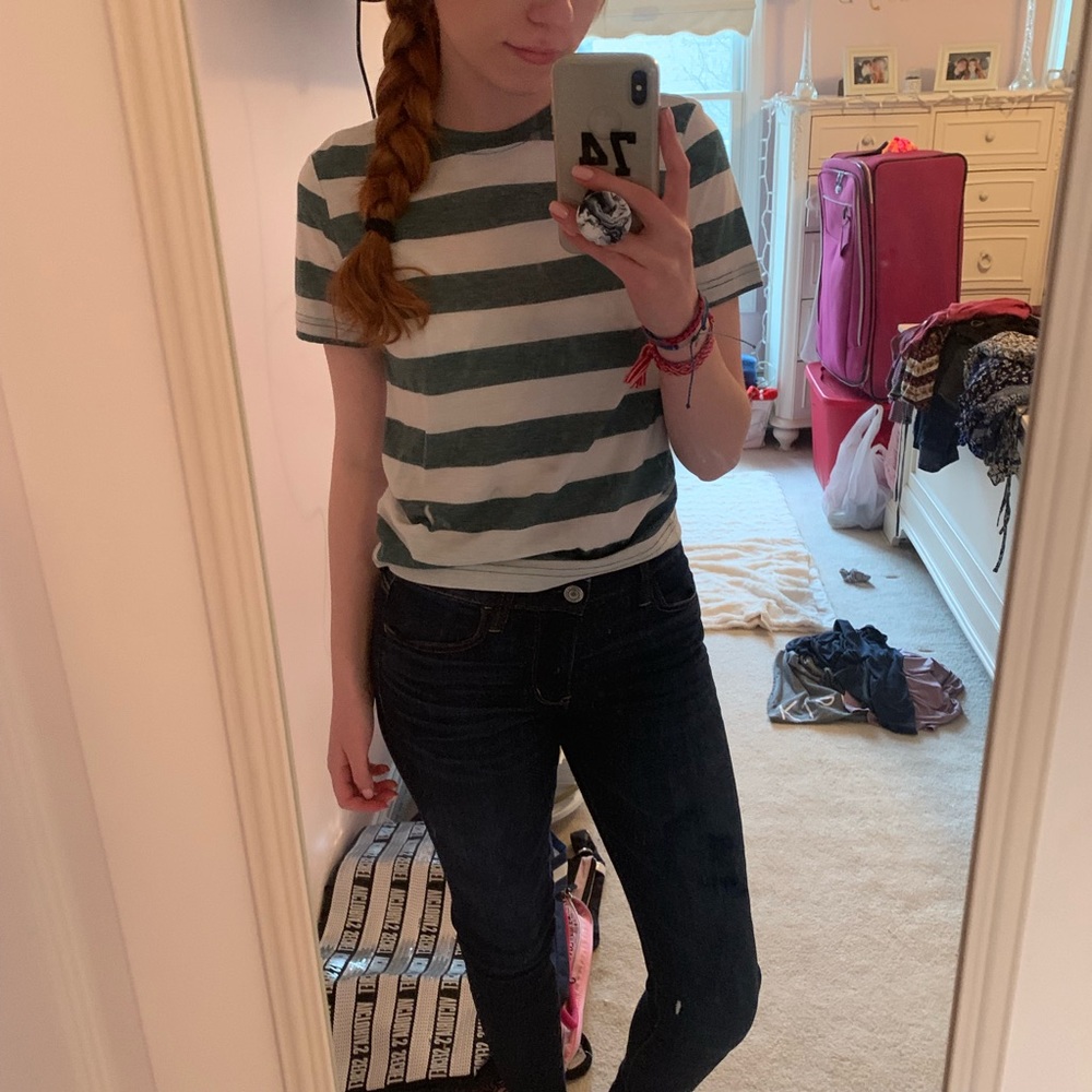 striped crop top